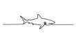 © Ibrahim - A minimalist continuous line drawing of a shark