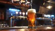 Capturing the Pouring of Beer in a Glass at a Modern Pub. Concept Pub Photography, Beer Pouring, Modern Venue, Drinks Photography, Social Setting