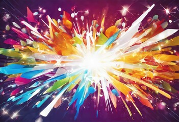 Wall Mural - 'abstract elements explosion background vector shiny colorful'