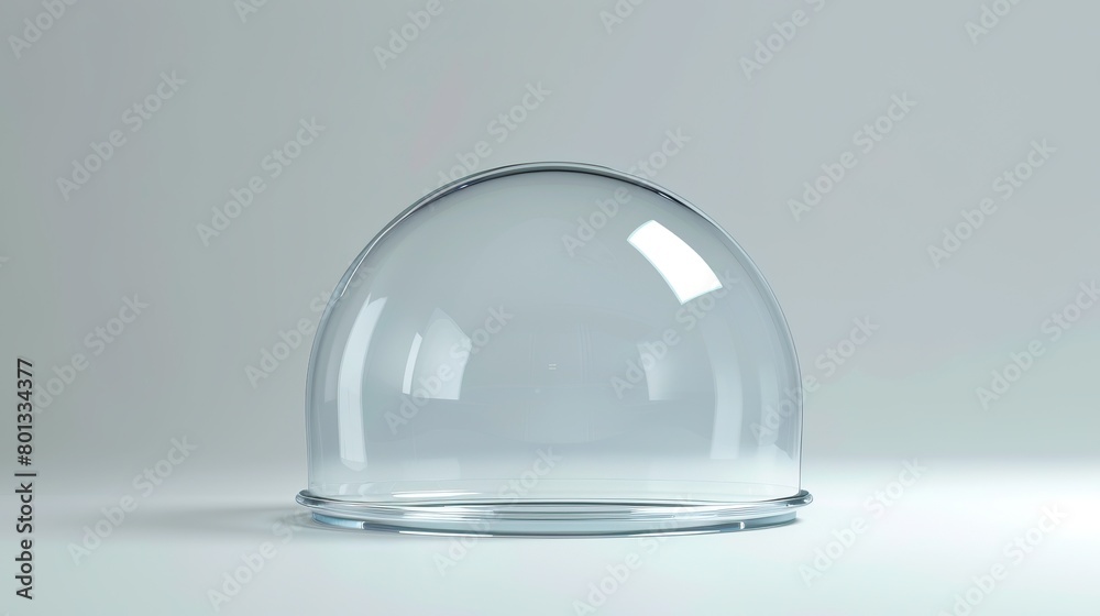 Transparent glass dome on a white background. Stock Illustration ...