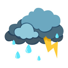 Wall Mural - Storm Weather Forecast Icon Vector Design
