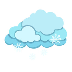 Wall Mural - Snowy Weather Forecast Icon Vector Design