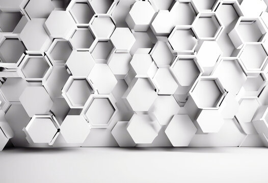 'illustration 3d space copy background hexagon white text hexagonal texture tile tiled halftone scie