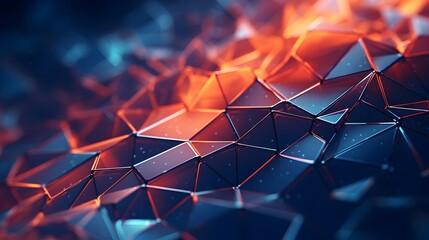 Aufkleber - Immerse yourself in the intricate beauty of technology and science as you behold a captivating abstract background, adorned with mesmerizing mesh, net, and geometric shapes, captured with unparalleled