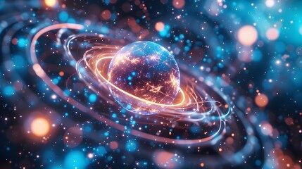Poster - Swirling Atoms and Molecules in Abstract Cosmic Landscape