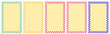 © Inessa Andriukhova - Groovy checkered poster templates set with checkered borders, vintage 60s, 70s design, retro vector illustration