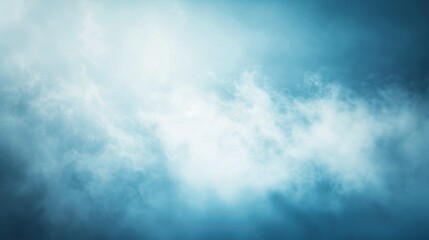 Wall Mural - Ethereal blue clouds scatter light, creating a soft, diffuse glow in the sky, ideal for backgrounds in various artistic or commercial projects.