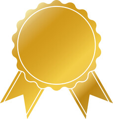circle gold award badge design element vector