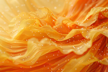 Poster - An artwork focused on the emotion of joy, using bright, spreading patterns and warm colors like orange and yellow,