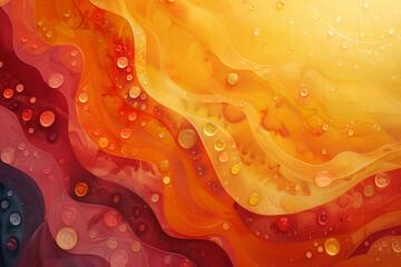 Poster - An artwork focused on the emotion of joy, using bright, spreading patterns and warm colors like orange and yellow,