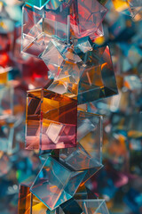 Poster - A complex structure of overlapping geometric figures that appears chaotic but follows a precise mathematical order,