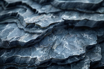Poster - A highly detailed 3D model of slate, with its unique layered structure and subtle color variations,