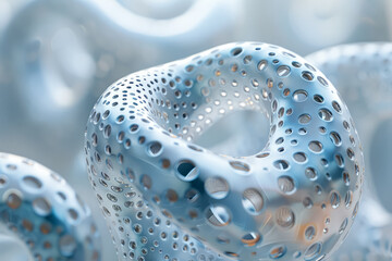 Aufkleber - A three-dimensional fractal bubble, with transparent surfaces revealing more fractals within,