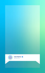 Poster - Vertical story template in gradient colors. Social media frame vector illustration.