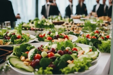 'healthy organic gluten free delicious green snacks salads catering table corporate event party food wedding banquet hotel celebration luxury eatery holiday meal service decoration lunch dinner dish'