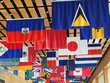 hanging flags of multi nations