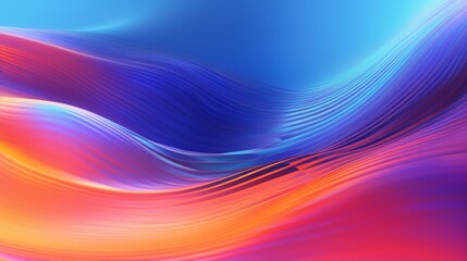 Poster - A mesmerizing abstract flowing neon wave background in a glitch art style, with distorted pixels and vibrant colors.