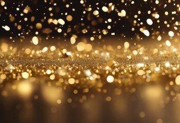 Wall Mural - 'luxury background bokeh gold abstract texture glowing christmas dust confetti your light overlay de