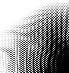 Poster - black and white gradient grid background with small squares 