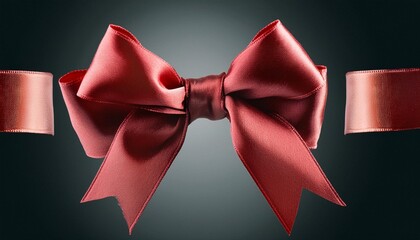 Wall Mural - red satin bow isolated on background vector