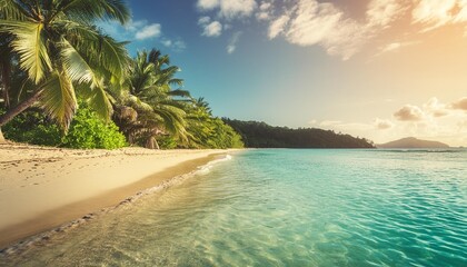 Wall Mural - tropical beach water background