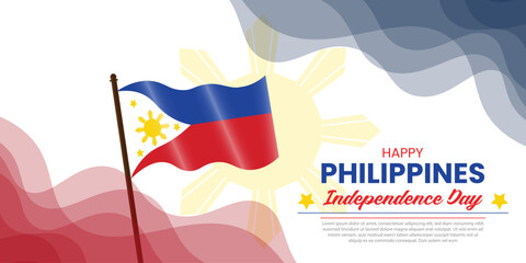 phillipines independence day wishing design web banner vector file