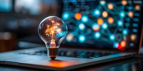 Poster - bright ideas and digital marketing strategies for startup success