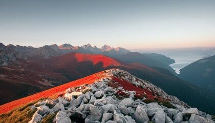 Wall Mural - red gradient background