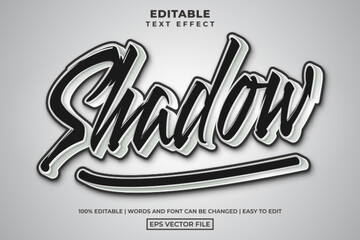 Wall Mural - Creative stylish shadow 3d editable text effect, graffiti text style