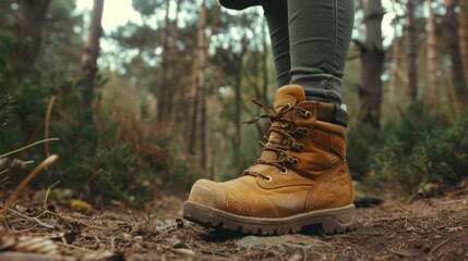 Wall Mural - A Hiker's Sturdy Footwear