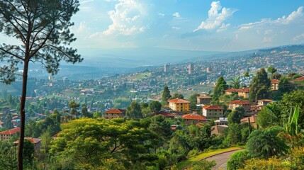 Wall Mural - Kigali Clean City Skyline