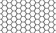 Seamless texture of honeycomb. Black and white hexagon honeycomb seamless pattern