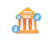 Loan icon 3d rendering bank loan illustration element