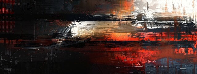 Fototapete - An abstract digital painting exploring the interplay of light and shadow.