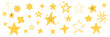 © clelia-clelia - Collection of hand drawn stars, yellow color isolated. Hand drawn vector art.
