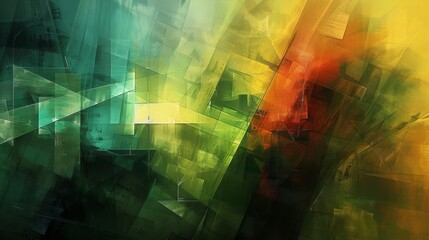 Fototapete - An abstract digital painting exploring the interplay of light and shadow.