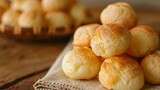Fototapeta Most - pão de queijo, also known as cheese buns or cheese bread. traditional brazilian snack food