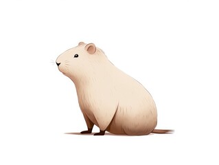 Wall Mural - rat on white background