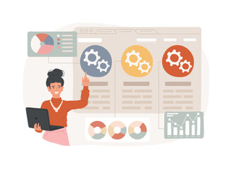 Poster - Services isolated concept vector illustration.