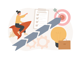 Poster - Goals isolated concept vector illustration.