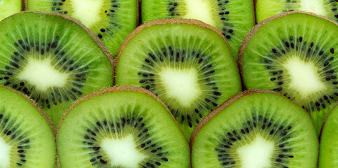 Canvas Print - Fresh kiwi total background