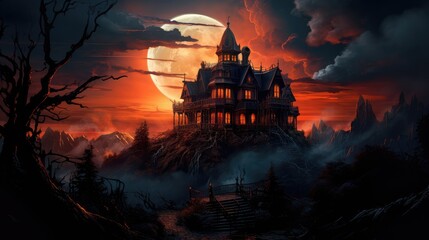 Wall Mural - halloween scene