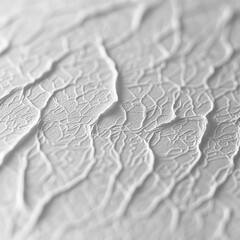 Fototapete - The image is a close up of a white surface with a pattern of lines and shapes. The lines are thin and appear to be made of some sort of material, possibly a type of paint or ink