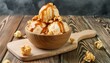 Sweet Indulgence: Caramel Popcorn Ice Cream Delight