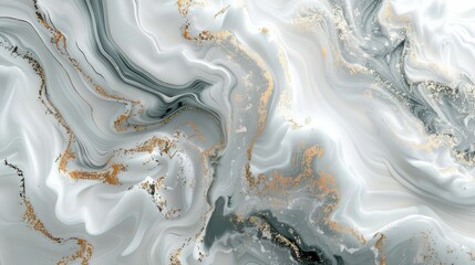 Aufkleber - A painting of a marble wall with gold accents. The painting has a sense of luxury and opulence