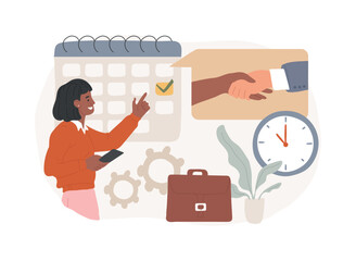 Poster - Arrange appointment isolated concept vector illustration.