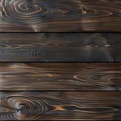 Aufkleber - A wooden surface with a dark brown color. The wood appears to be aged and has a rustic feel to it. The surface is smooth and has a natural texture, giving it a warm and inviting appearance