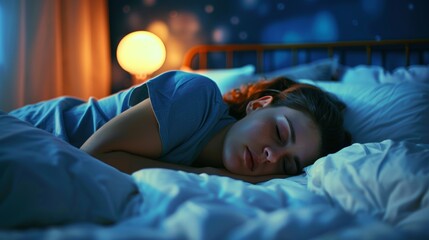 Poster - woman sleeping in bed