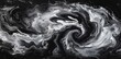 Monochrome marble pattern on dark background, resembling wind waves in grayscale