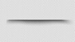 © capy_plov - Horizontal dividing line isolated on transparent background. Realistic line shadow png and shadow effect.